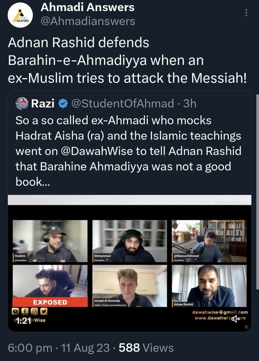 In a rage of jealousy, Razi does Takfir of #Ahmadiyyafactcheckblog ...