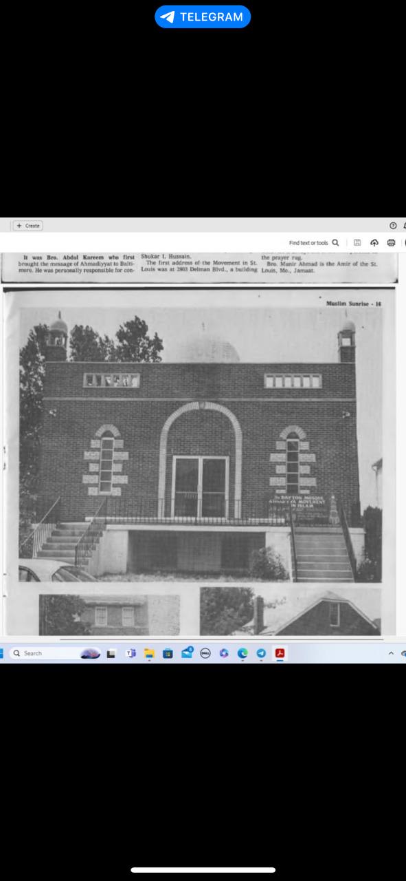 The first Ahmadiyya purpose built Temple/Mosque was opened in 1963 in